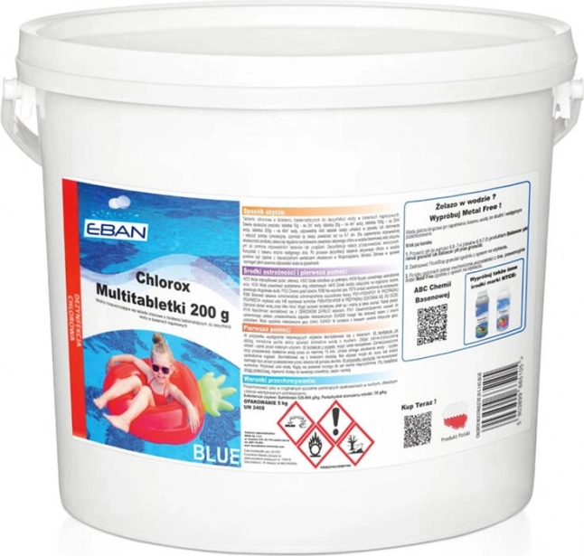 Chloor multitabletten BLUE 5 kg voor zwembaden