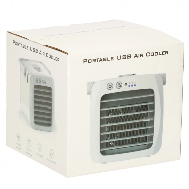 Mobiele tafelventilator luchtkoeler luchtbevochtiger USB wit