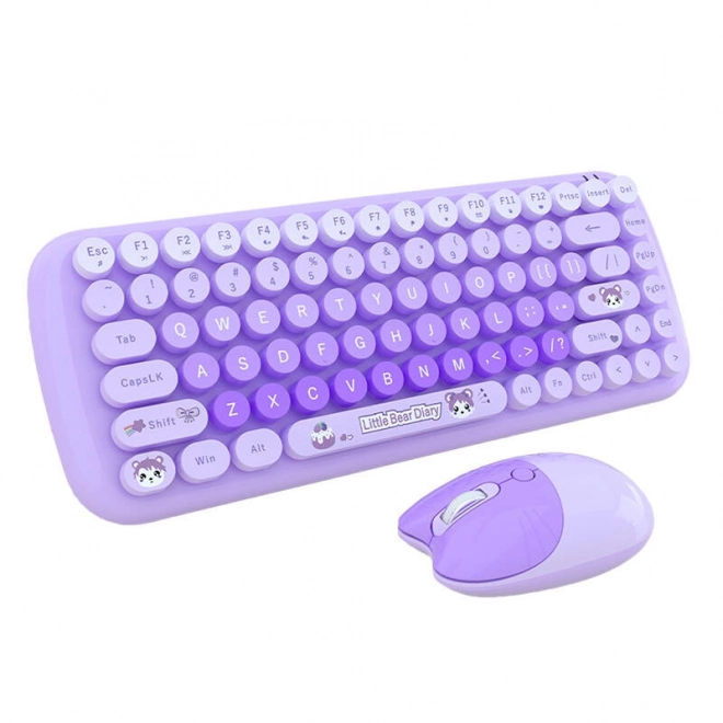 Draadloze set toetsenbord en muis MOFII Candy – Paars