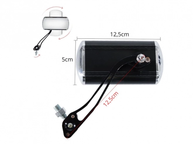 Aluminium motorfiets spiegel met lichte houder en adapter