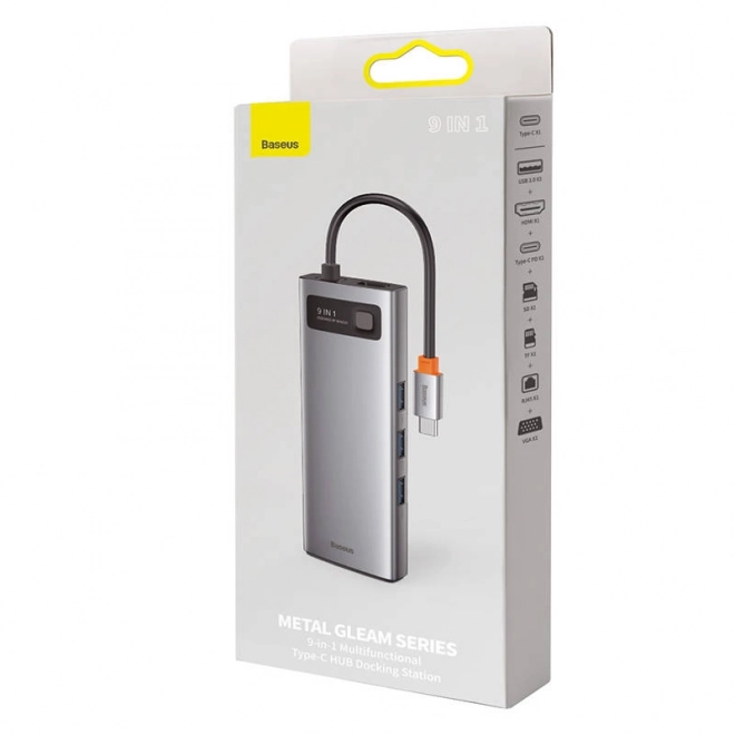 Baseus Metal Gleam Series 9-in-1 Multifunctionele Hub