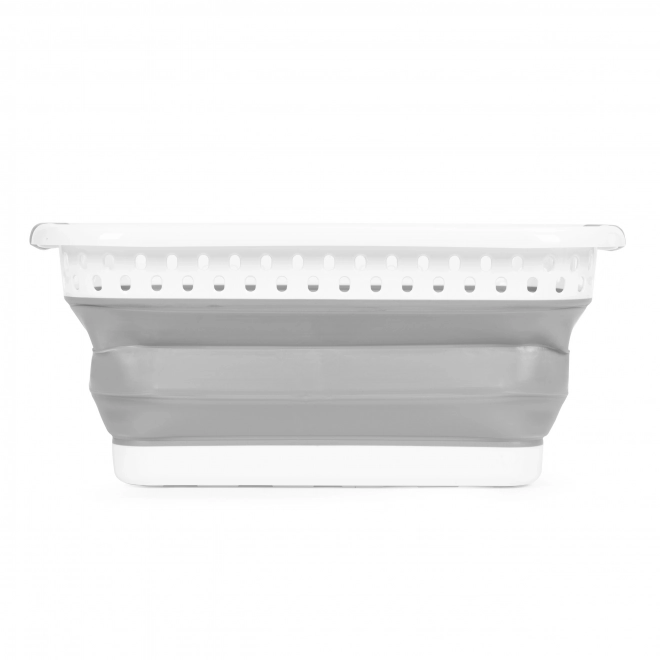 Opvouwbare wasmand siliconen kom wit-grijs 20 l van ModernHome
