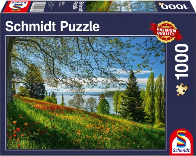 Puzzel Bloeiende tulpen op het eiland Mainau 1000 stukjes