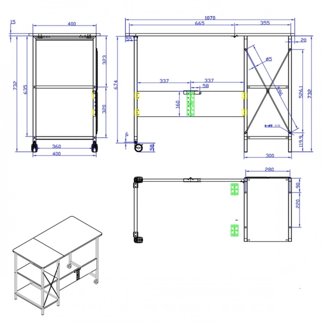 Opvouwbare lofttafel MC-411