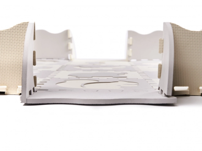 Contrasterende beige schuimpuzzels met diertjes