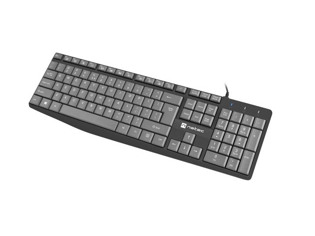 Toetsenbord Natec Nautilus US Slim 1.8m zwart-grijs