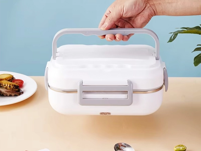 Elektrisch verwarmde lunchbox voor in de auto