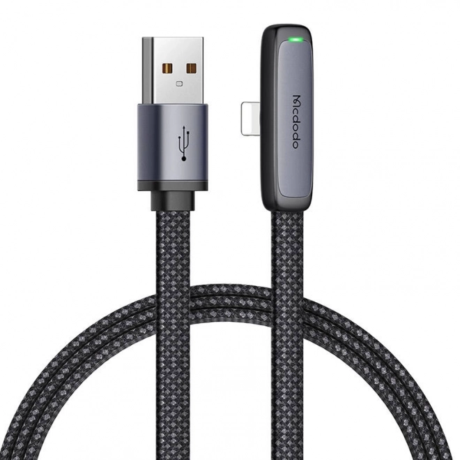 Mcdodo CA-2791 Schuine USB naar bliksemkabel, 1,8 m (zwart)