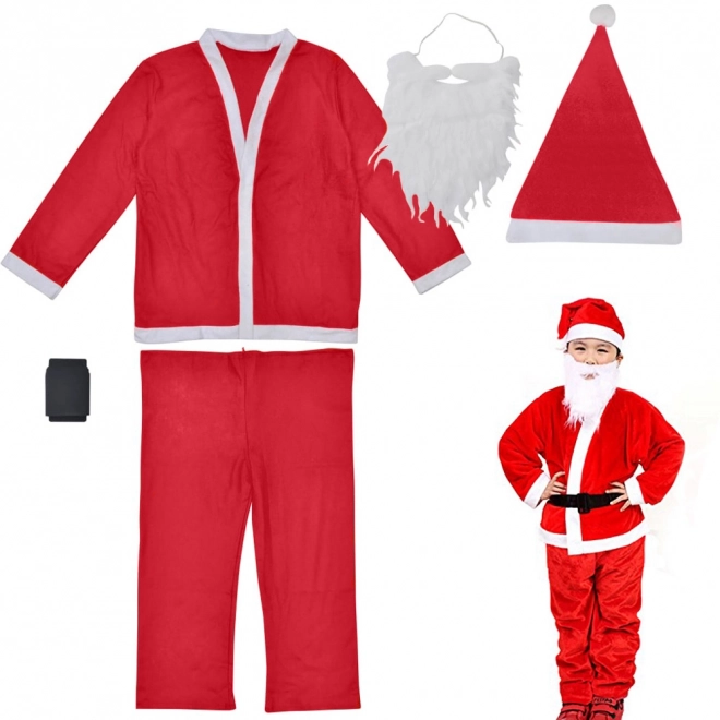 Kerstman kostuum voor jongens met muts en baard