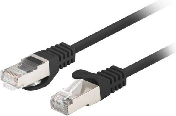 Patchkabel kat. 6 F/UTP 0,5 m zwart, getest met Fluke, verpakking 10 stuks