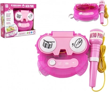 Roze karaokemicrofoon voor kinderen TEDDIES