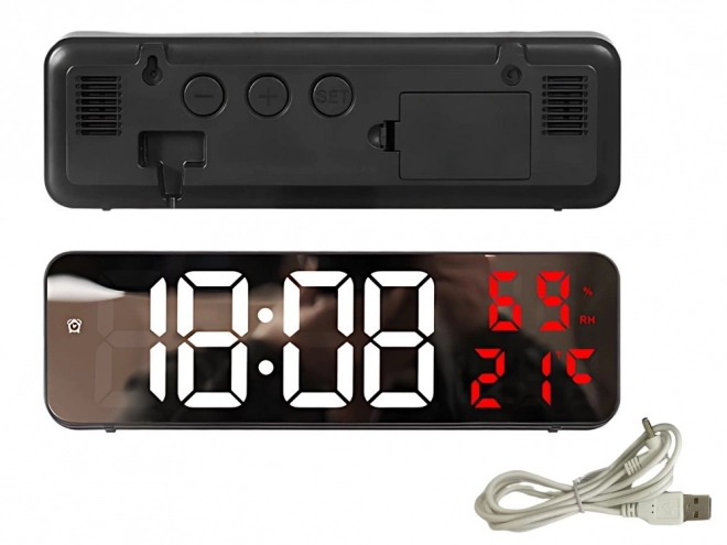 Elektronische digitale klok met thermometer en wekker
