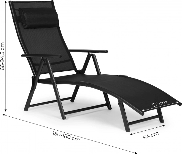 In 4 posities verstelbare rugleuning