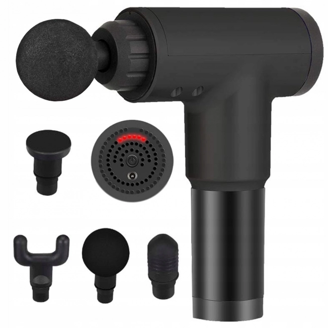 Draadloze massagepistool met 4 koppen