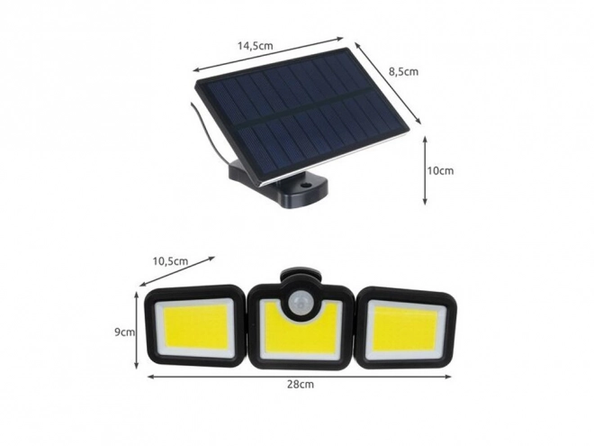 Zonne-licht met bewegingssensor en 171 LED's