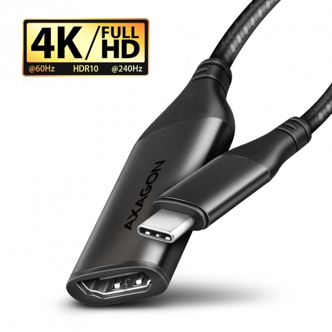 Adapter USB-C naar HDMI 4K/60Hz aluminium, 25 cm kabel