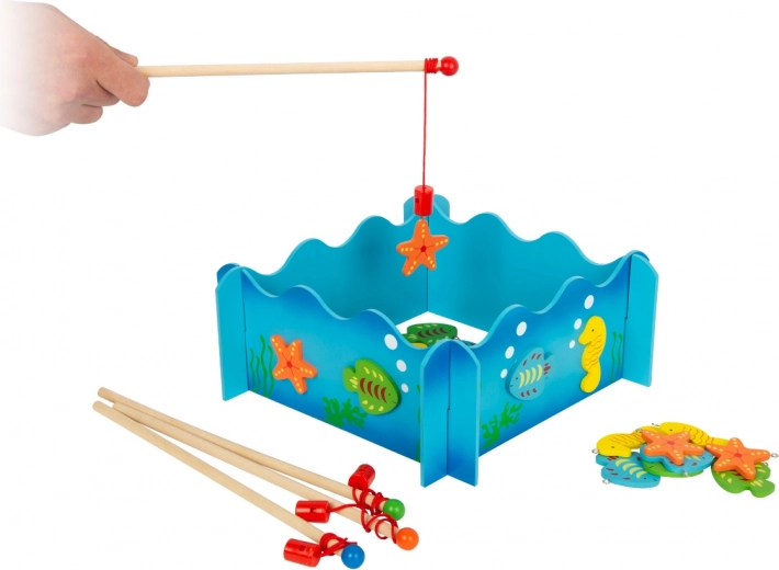 Slim magnetisch vissen in een 3D onderwaterwereld