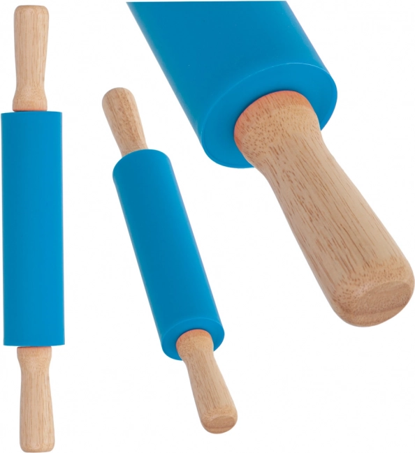 Siliconen deegroller blauw 38 cm