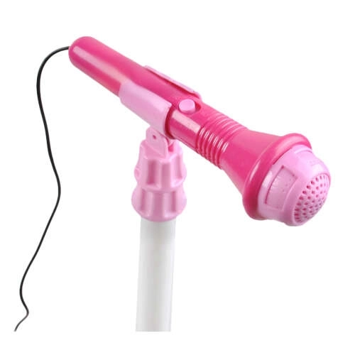 Gitaar + microfoon + versterker roze 22407