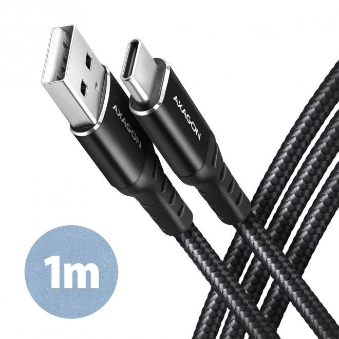 USB-kabel Axagon USB-C naar USB-A, 1m, zwart