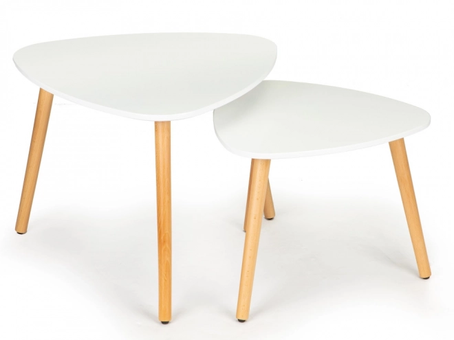 Set van 2 Scandinavische salontafels wit