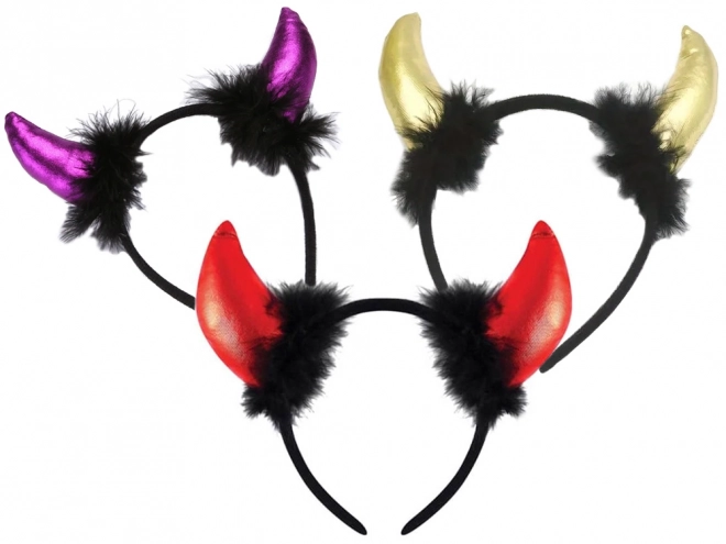 Diadeem met duivelse hoorns voor Halloween