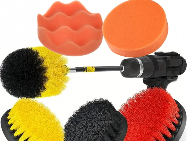 Set van polijstende sponsjes voor boormachine