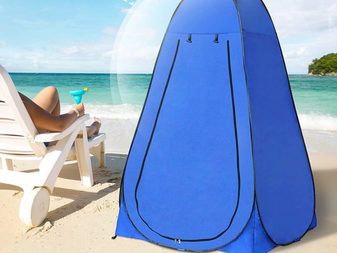 Strandtent met kleedruimte, douche en toilet