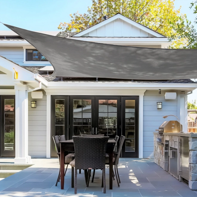 Vierkante schaduwdoek met waterdichte dekking 3x3m ModernHome - grijs