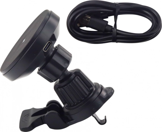 Eenvoudige montage op ventilatierooster en voeding via USB‑C