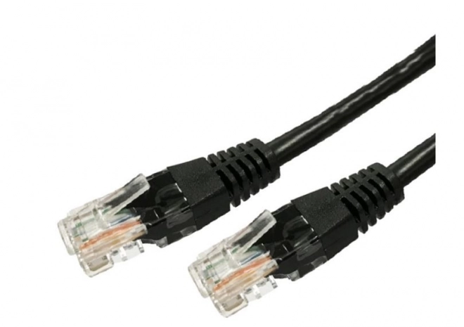 Patchcordkabel kat.6 RJ45 UTP 3m zwart verpakking 10 stuks