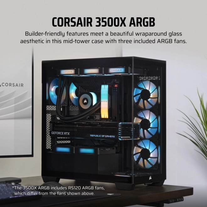 Computerbehuizing Mid-Tower 3500X ICUE LINK RGB TG zwart