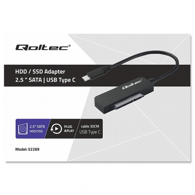 Adapter SATA | 2,5" adapter SSD HDD| Supersnelheid 5Gb/s | 2TB – USB-C