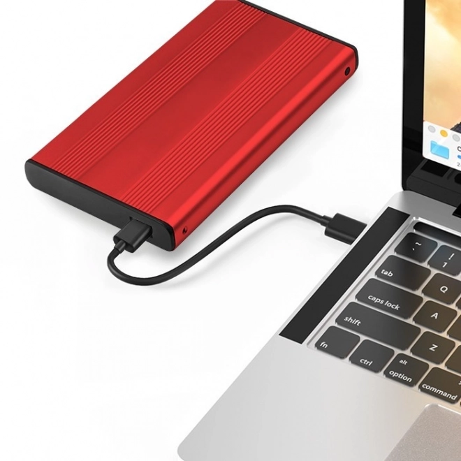 Externe behuizing voor 2.5" HDD/SSD SATA3, USB 3.0, rood