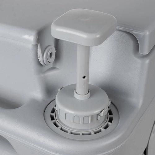 Trizand 24498 Draagbaar campingtoilet 20 + 12 l, grijs