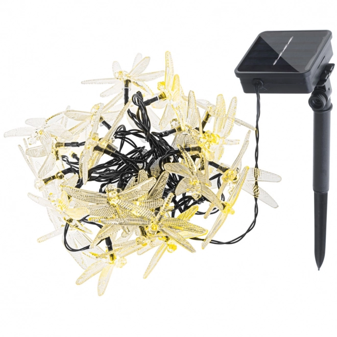 Zonnelichtslinger voor tuin 6,5 m 30 LED warm wit