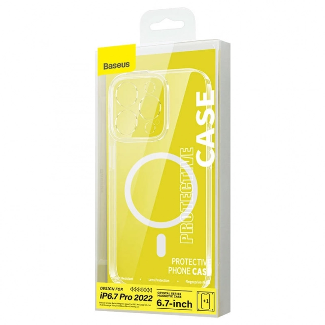 Baseus Crystal transparante magnetische hoes en gehard glas voor iPhone 14 Pro Max