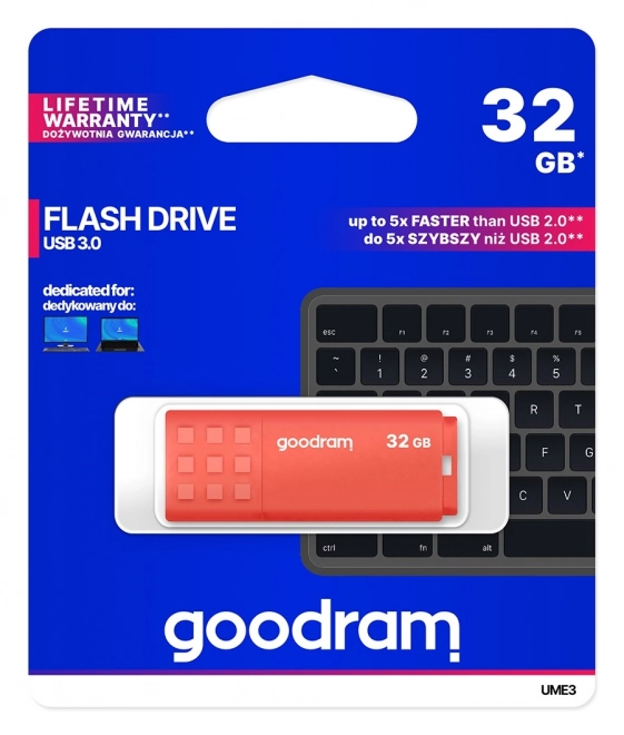 USB Flash Drive Goodram 32GB USB 3.0 Rood
