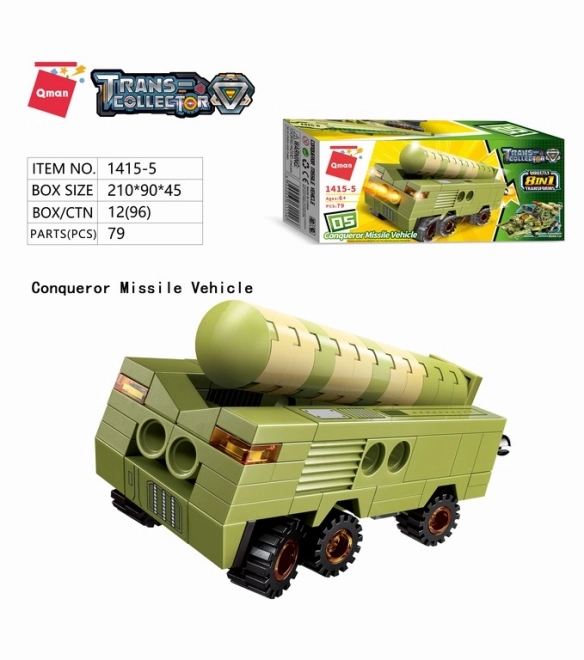 Qman Thunder Expedition Gevechtsvoertuig Bouwset 8v1