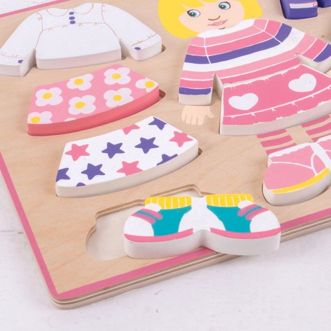 Bigjigs Baby aankleedpuzzel meisje