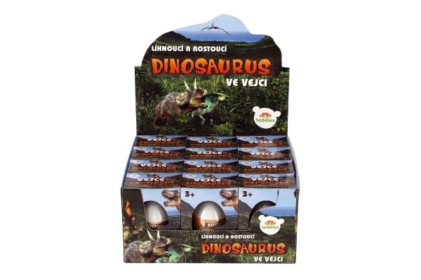 Ei waarin een dinosaurus uitkomt en groeit 6cm in doosje