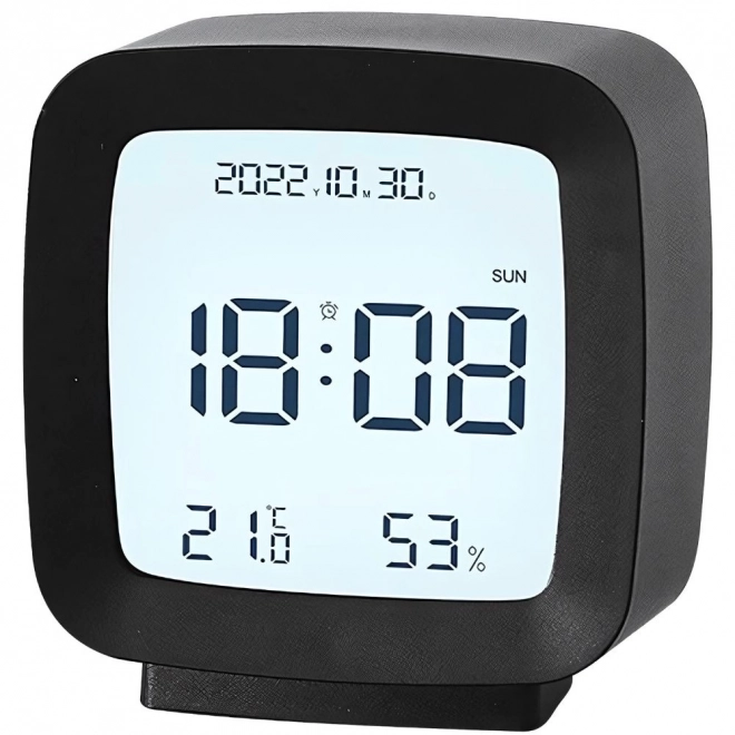 Digitale wekker met LCD-scherm en temperatuur- en vochtigheidsmeting