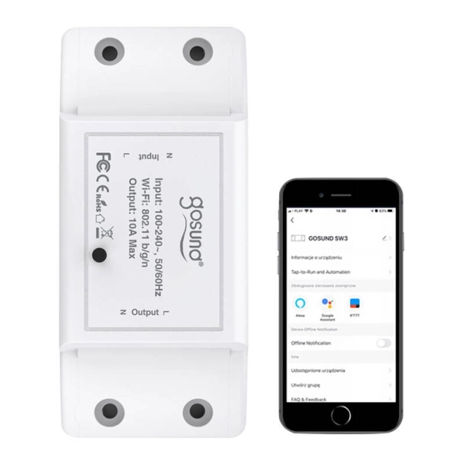 Smart Schakelaar WiFi Gosund SW3, Tuya