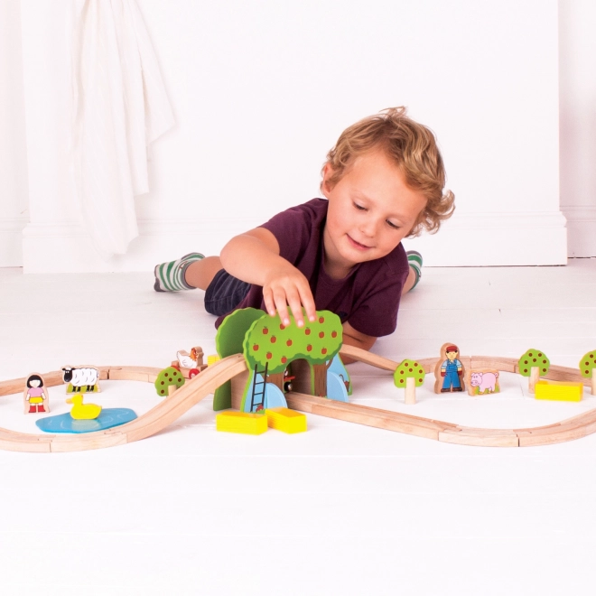 Bigjigs Rail Houten Treinset Boerderij