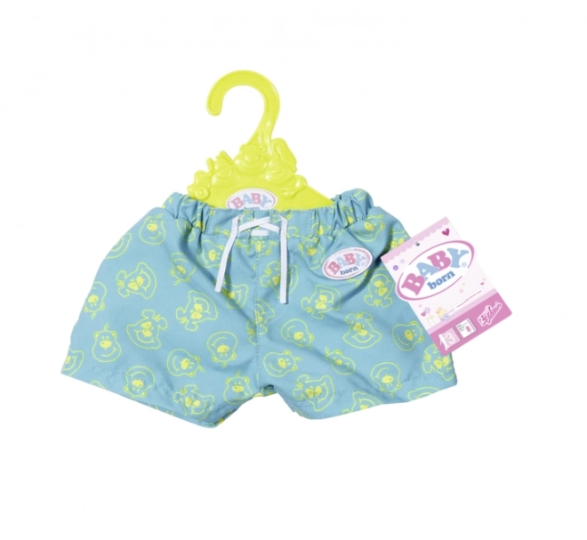 Baby born strand zomershorts blauw