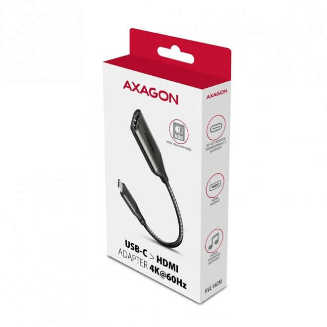 Adapter USB-C naar HDMI 4K/60Hz aluminium, 25 cm kabel