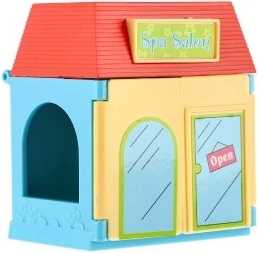 Plastic huisje met huisdier