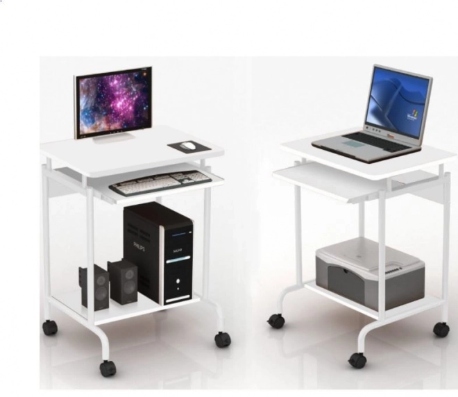 Witte computertafel