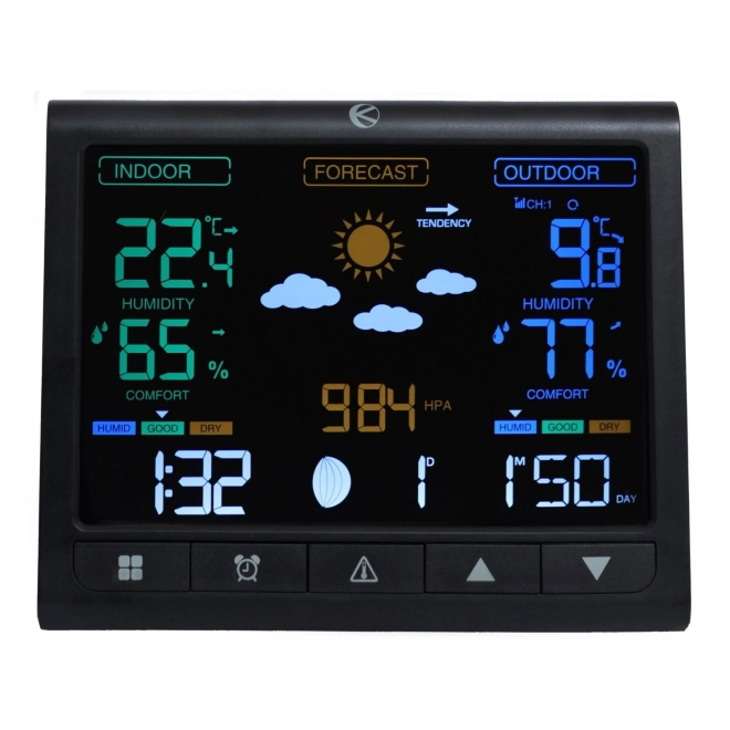 Draadloos weerstation met LCD-scherm en buitensensor