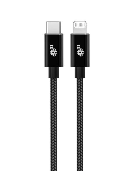 Lightning Kabel MFi - USB C zwart 1m